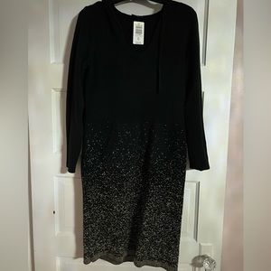 Hooded sweater dress